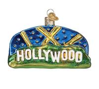 Old World Christmas Hollywood Sign Glass Hanging Ornament