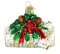 Old World Christmas Home Gifts Glass Blown Ornaments for Christmas Tree Yule Log