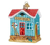 Old World Christmas House Ornament, Beach Blue