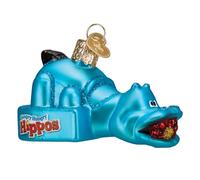 Old World Christmas Hungry Hungry Hippos Glass Blown Ornament for Christmas Tree