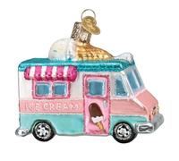 Old World Christmas Ice Cream Truck Glass Blown Ornament for Christmas Tree
