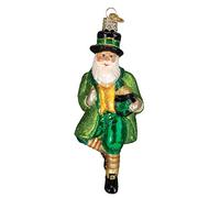 Old World Christmas Irish Santa Glass Blown Ornament for Christmas Tree