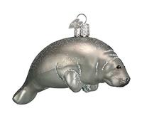 Old World Christmas Manatee Glass Blown Ornament for Christmas Tree