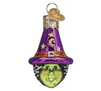 Old World Christmas Mini Witch Head Glass Hanging Ornament