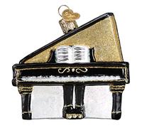 Old World Christmas Musical Instruments Glass Blown Ornaments for Christmas Tree Baby Grand Piano