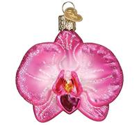 Old World Christmas Orchid Glass Blown Ornament for Christmas Tree