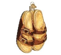 Old World Christmas Ornament, Goldtone and Brown Sandals