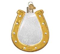 Old World Christmas Ornament, Horseshoe Goldtone Silvertone