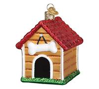 Old World Christmas Ornament, Red and Brown Dog House