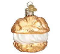 Old World Christmas Ornaments Cream Puff Glass Blown Ornaments for Christmas Tree