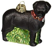 Old World Christmas Ornaments: Dog Collection Glass Blown Ornaments for Christmas Tree, Standing Black Lab