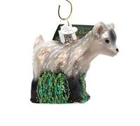 Old World Christmas Ornaments Farm Animals Glass Blown Ornaments for Christmas Tree, Pygmy Goat
