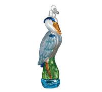 Old World Christmas Ornaments: Great Blue Heron Glass Blown Ornaments for Christmas Tree