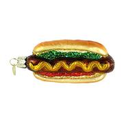 Old World Christmas Ornaments: Hot Dog Glass Blown Ornaments for Christmas Tree (32050)