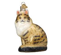 Old World Christmas Ornaments Maine Coon Cat Glass Blown Ornaments for Christmas Tree