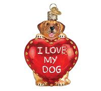 Old World Christmas Ornaments: Pet Lovers Glass Blown Ornaments for Christmas Tree, My Dog, 3x3 (30052)