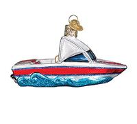 Old World Christmas Ornaments Ski Boat Glass Blown Ornaments for Christmas Tree