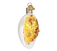 Old World Christmas Ornaments: Various Foods Glass Blown Ornaments for Christmas Tree, Deviled Egg, 2.75 x 2.25