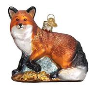 Old World Christmas Ornaments: Wildlife Animals Glass Blown Ornaments for Christmas Tree, Red Fox