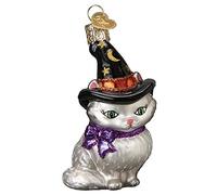 Old World Christmas Ornaments Witch Kitten Glass Blown Ornaments for Christmas Tree