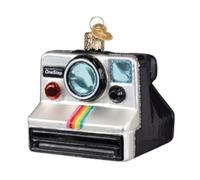 Old World Christmas Polaroid Onestep Camera Glass Ornament for Holiday Tree