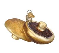 Old World Christmas Portobello Mushrooms Glass Blown Ornament for Christmas Tree, Handcrafted Holiday Decoration, Vegetable Collection