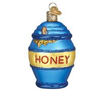 Old World Christmas Pot Ornament, Cobalt Blue Honey