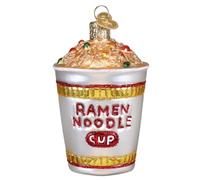Old World Christmas Ramen Noodle Cup Glass Ornament for Holiday Tree