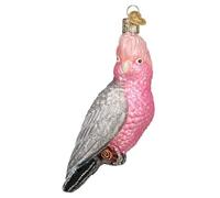 Old World Christmas Rose-Breasted Cockatoo Glass Blown Ornament for Christmas Tree
