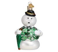 Old World Christmas Sam The Snowman Glass Blown Ornament for Christmas Tree