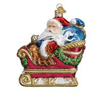 Old World Christmas Santa in Sleigh Ornament, Multi