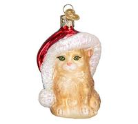 Old World Christmas Santa Kitten Glass Blown Ornaments for Christmas Tree