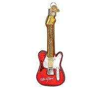 Old World Christmas The Rolling Stones Guitar Glass Blown Ornament for Christmas Tree, Handcrafted Holiday Decoration, Music Collection