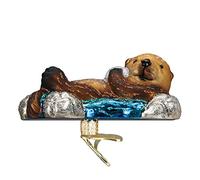 Old World Christmas Water Animals Glass Blown Ornaments for Christmas Tree,Sea Otter