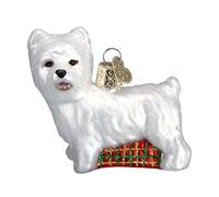 Old World Christmas Westie Glass Blown Ornament for Christmas Tree