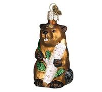 Old World Christmas Wildlife Animals Glass Blown Ornaments for Christmas Tree Eager Beaver