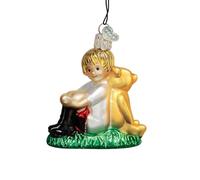 Old World Christmas Winnie and Christopher Robin Glass Ornament for Holiday Tree