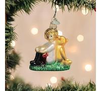 Old World Christmas Winnie and Christopher Robin Glass Ornament for Holiday Tree