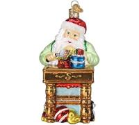Old World Christmas Workshop Santa Glass Hanging Ornament