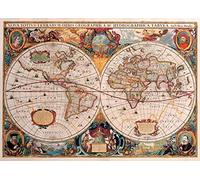 Old World Map 1000 Piece Jigsaw Puzzle, Brown