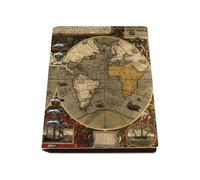 Old World Map A5 Notebook, Pu Leather Notebooks, Lined Paper School Notebook 180Pages/90Sheets, Journal for Study, Writing Books for Men, Journaling Supplies Journal Diary