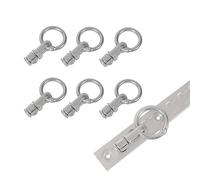 OldBones L-Track Double Stud Tie Down Fitting with O-Ring, L Track Tie Down with O-Ring, Tie-Down Anchor Points Track Hook for Cargo Transport, Pertain Trucks, Trailers, Flat Cars (6 Pack)
