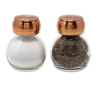 OLDE THOMPSON SINCE 1944 22-353-03 Orbit Salt & Pepper Shaker, Glass, Copper/Clear