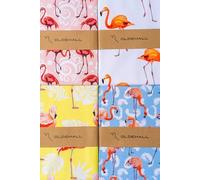 Oldehall Multicolor Variety Pack of Four - Vibrant and Colorful Flamingo Kitchen Towels/Flamingo Tea Towels for Daily Use & Home Decoration Original, Blue, Yellow & Red Designs