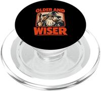 Older and Wiser Wizard Funny Retro Vintage PopSockets PopGrip for MagSafe
