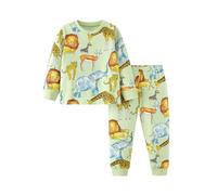 Older Boys Pyjamas for Todder Pjs Kids Sleepweer Pajamas Animal Long Sleeve Tops + Pants 2pcs Sets Autumn Green UK Size 7-8 Years 8T