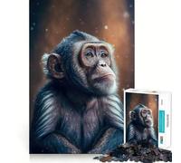 Older Monkey Enjoys Snow Jigsaw Puzzles for Teenagers 1000 Pieces Intellect Toy Indoor Fun Quality Cut Creative Gift (50x75cm)