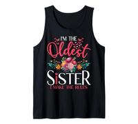 Oldest Sister I Make The Rules Floral Butterfly Tank Top