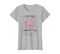 Oldest Sister Makes The Rules Siblings Partner Look T-Shirt, Women, Heather Grey, X-Small