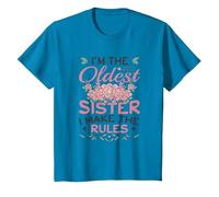 Oldest Sister Makes The Rules Siblings Partner Look T-Shirt, Youth, Sapphire Blue, 4T
